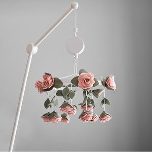Pottery Barn Kids Felt Roses Mobile with Crib Arm